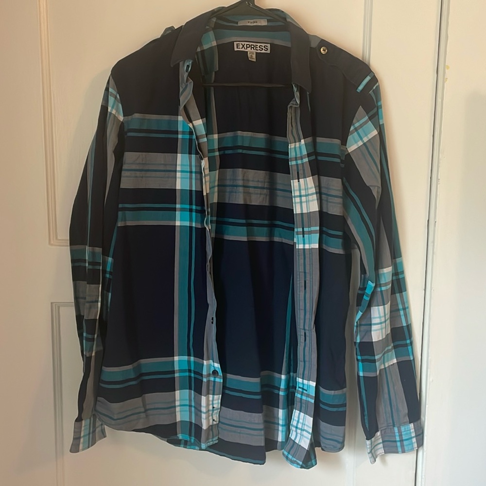 Express button up long sleeve shirt